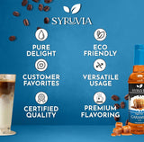 Syruvia Sugar Free Caramel Syrup 25.4 Fl Oz Pack of 3 Zero Calorie Delight