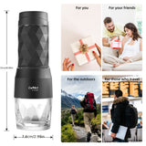 Biolomix Portable Coffee Machine - Hand-Press Espresso Maker with 3-in-1 Functionality, Compact Travel & Picnic Coffee Maker, Durable Plastic, No Electricity Needed, Portable Coffee Maker, Picnic Coffee Equipment, Modern Coff