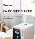 LCD Display, Automatic Drip Coffee Machine With Grind, HAUSWIRT Coffee Maker With Grinder, Grind And Brew Coffee Maker, Compatible For Bean Ground Coffee And Tea