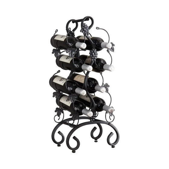 8-Bottle Freestanding Metal Wine Rack, Portable,4-Tier For Desktop,Restaurant,Wine Cellar