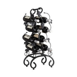 8-Bottle Freestanding Metal Wine Rack, Portable,4-Tier For Desktop,Restaurant,Wine Cellar