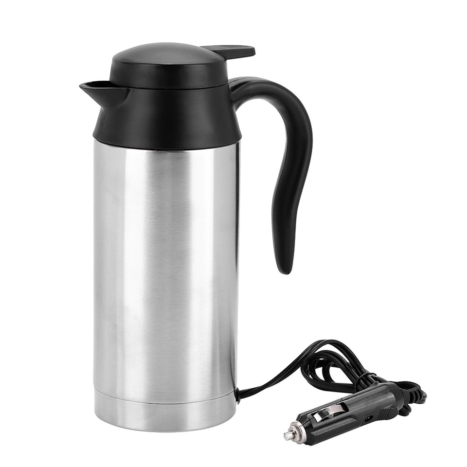 Portable 750ml 24V Travel Car Truck Kettle Water Heater Bottle For Tea Coffee Drinking