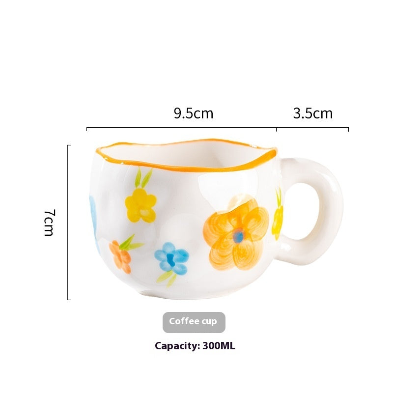 Cute Girl Heart Home Creative Hand-pinched Coffee Cup