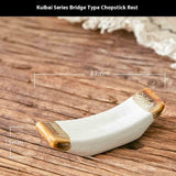 Popular Jade Sunflower White Blue Ribbon Pattern Mainland China Restaurant Home Chopsticks Shelf