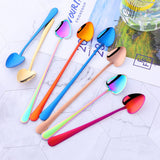 304 Stainless Steel Ice Heart-shaped Creative Coffee Dessert Spoon