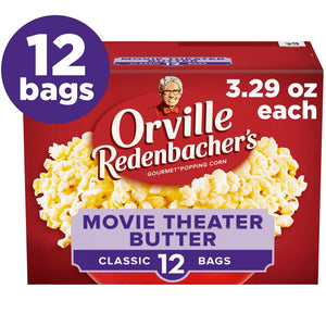 Movie Theater Butter Microwave Popcorn, 3.3 Oz, 12-Count (4 Pack)