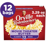 Movie Theater Butter Microwave Popcorn, 3.3 Oz, 12-Count (4 Pack)