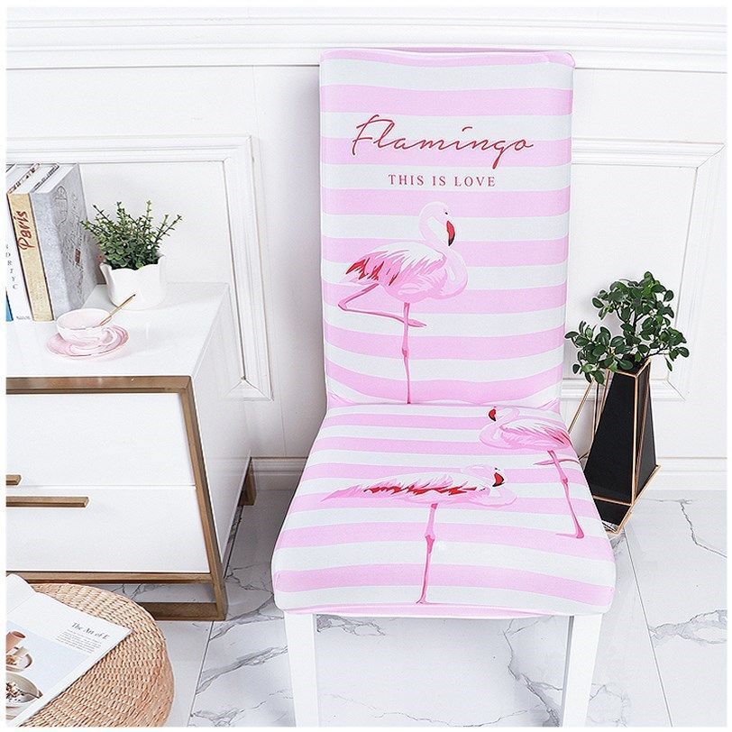 Floral Printing Spandex Chair Cover Stretch Elastic Dining Seat Cover for Wedding Banquet Restaurant Hotel Anti-dirty Removable