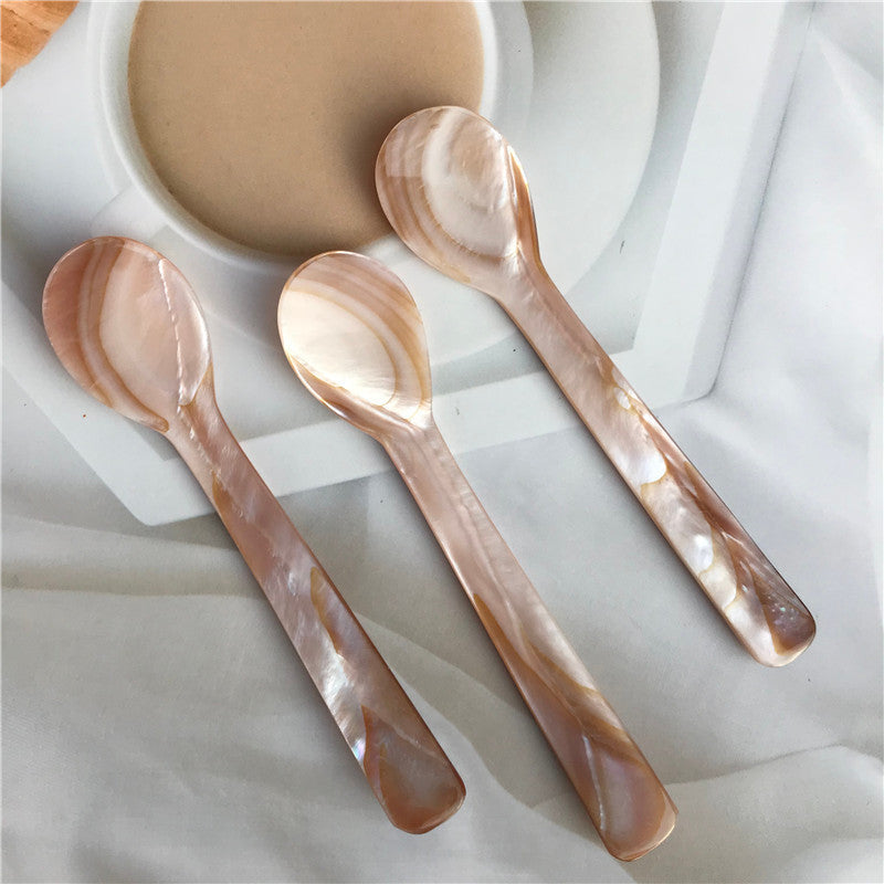 12CM Shell Hotel Coffee Dessert Ice Cream Spoon