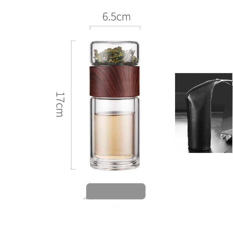 Tea cup glass double protection