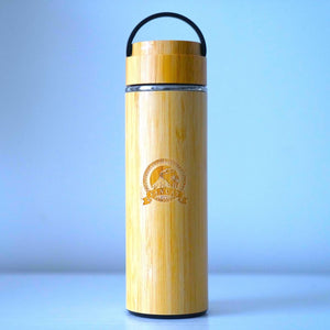 Vanuat BAMBOO CRAFT THERMOS Cup Double Wall Vacuum Coffee Tumbler Tea Mug Handle Insulated Stainless Steel Water Beverage Bottle Dispenser Slate Matte Para Café Collection