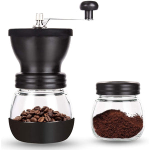 Vanuat Manual Coffee Grinder Stainless Steel Ceramic Burr Bean Crank Portable Grinder for Café Home Roast Dark Medium Light Drip Coffee Cold Brew Espresso French Press Turkish Brew Ceramic Adjustable