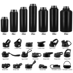FLASK VANUAT Sports Stainless Steel Wide Mouth Water Bottle Double-Wall Vacuum Insulation Keeps Liquids Hot or Cold with Insulated Thermos Tumbler Mug Cup Sweat Design COLLECTIONS