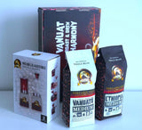 GIFTBOX MEDIUM ROAST VANUAT COFFEE KIT SET Volcanic Cult Organic Supreme Finest Artisan Whole Bean Beans for Drip Coffee Cold Brew Espresso French Press Turkish Brew Dark Medium Light Roast from Vanuatu Sumatra Ethiopia Ethiopian Brazil Bra