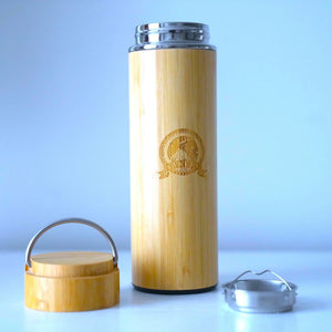 Vanuat BAMBOO CRAFT THERMOS Cup Double Wall Vacuum Coffee Tumbler Tea Mug Handle Insulated Stainless Steel Water Beverage Bottle Dispenser Slate Matte Para Café Collection