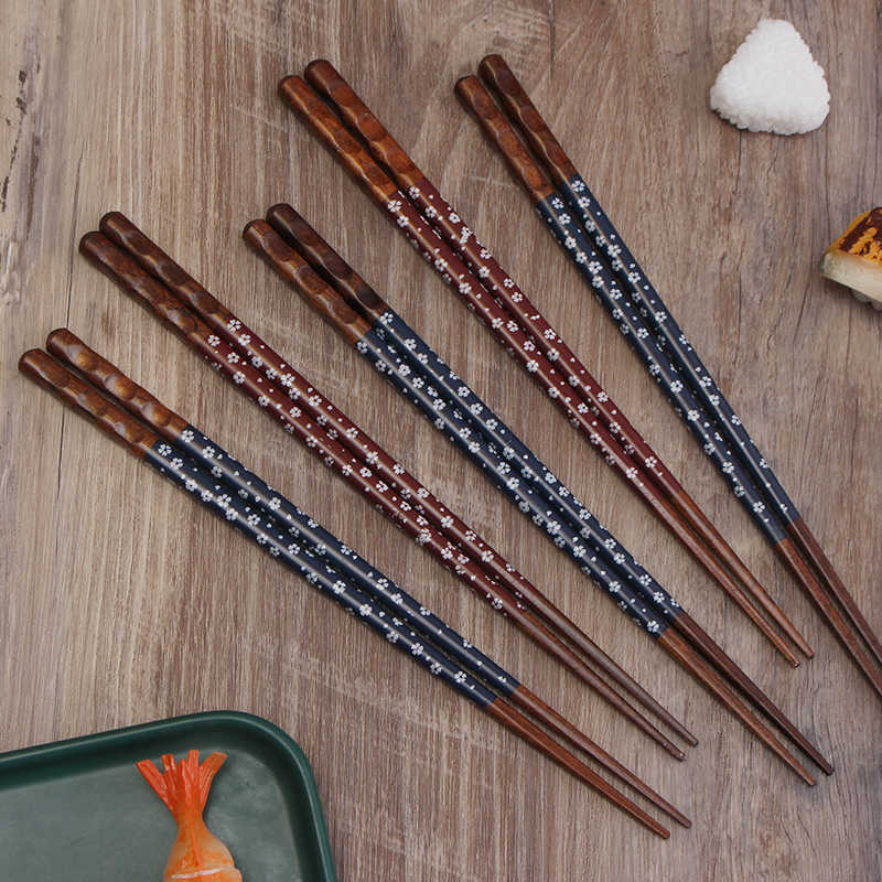 Solid Wood Non-slip High-end Single Couple Home Restaurant Wooden Chopsticks
