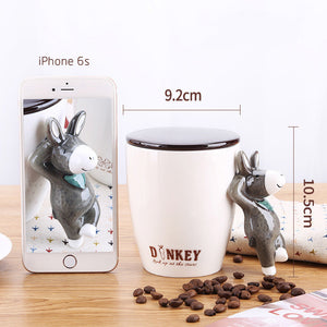 High-value Mark Mug Women's Home With Lid Spoon Couple Coffee Cup