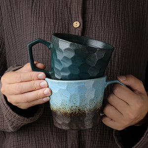 Retro Handmade Home Large Capacity Ceramic Ear-hanging Coffee Cup