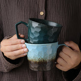 Retro Handmade Home Large Capacity Ceramic Ear-hanging Coffee Cup