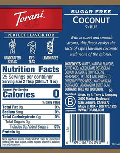 Sugar Free Coconut Flavoring Syrup, Drink Mix, Handcrafted Soda Flavoring, 25.4 Oz