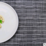 Black and white striped solid color household table mats Theme restaurant table mat waterproof and environmentally friendly PVC insulation placemat