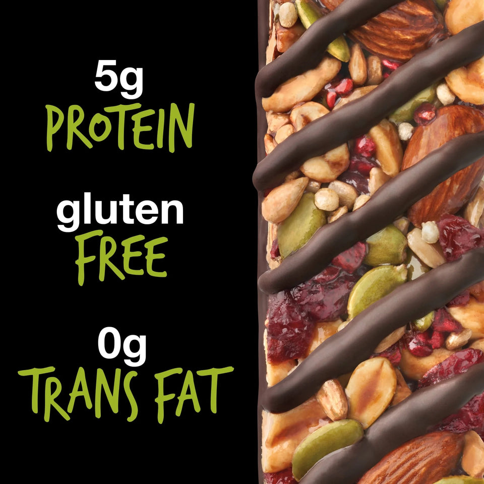 Seeds Fruit & Nuts Snack Bar, Dark Chocolate Raspberry Pumpkin Seed, Gluten Free, 6 Count Box ( 3 Box )