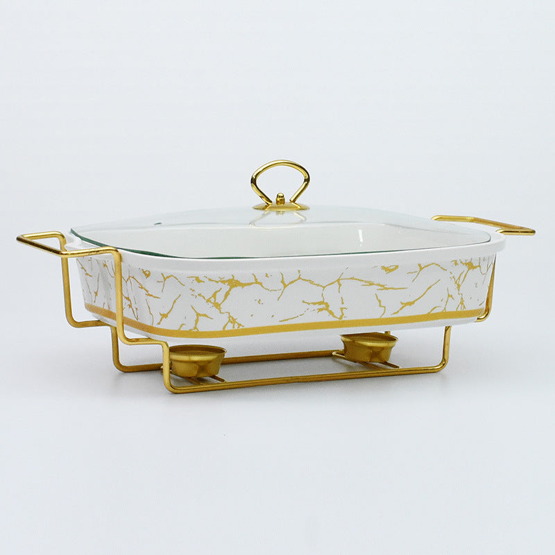 Ceramic Dining Stove Restaurant Hotel Suitable For Square Food Heating Container