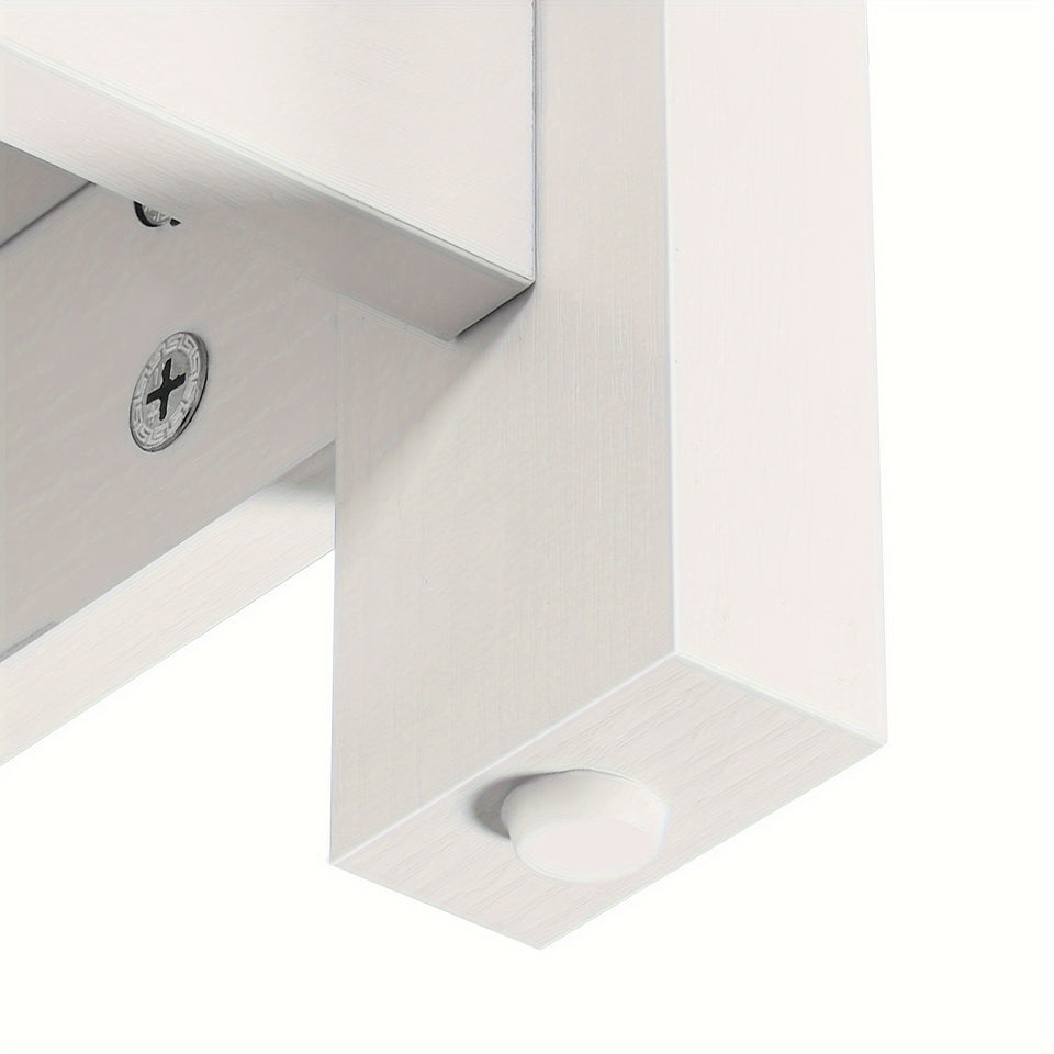 2-Tier Thicken Wood Accent Xelsyo Farmhouse Coffee Table with Open Storage Shelf, Brown and White for Living Room Home Office