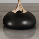 Round Small Metal Side Table, Mid Century End Table, Vintage Pedestal Accent Coffee Table for Small Spaces, Living Room, Bedroom Balcony and Office