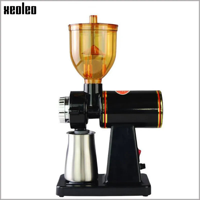 Electric Coffee Grinder 600N Coffee Mill Machine Coffee Bean Grinder Machine Flat Burrs Grinding Machine 100W Red/Black