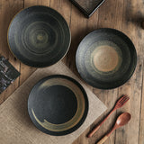 Hand Painted Ugyen Sand Ceramic Rain-hat Shaped Bowl Home Western Restaurant