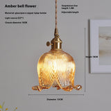 Retro Nordic Brass Glass Small Droplight Restaurant Bedside Unique Creative Simple Lamps