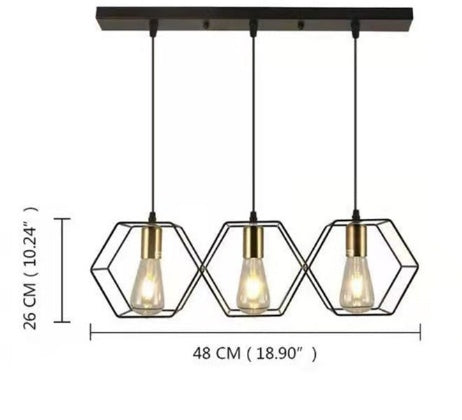 Loft Industrial Style Special-shaped Iron Droplight American Retro Living Room Restaurant Acrylic Aidi