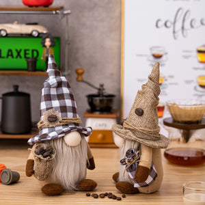 Coffee Faceless Doll Dwarf Ornaments
