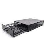 Glass Coffee Capsule Tea Room Drawer Machine Base Office Desk Surface Panel Organizing Storage Rack
