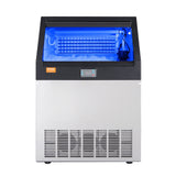 VEVOR Commercial Ice Maker, 200lbs 24H, Ice Maker Machine, 90 Ice Cubes In 12-15 Minutes, Freestanding Cabinet Ice Maker With 66lbs Storage Capacity LED Digital Display, For Bar Home Office Restaurant