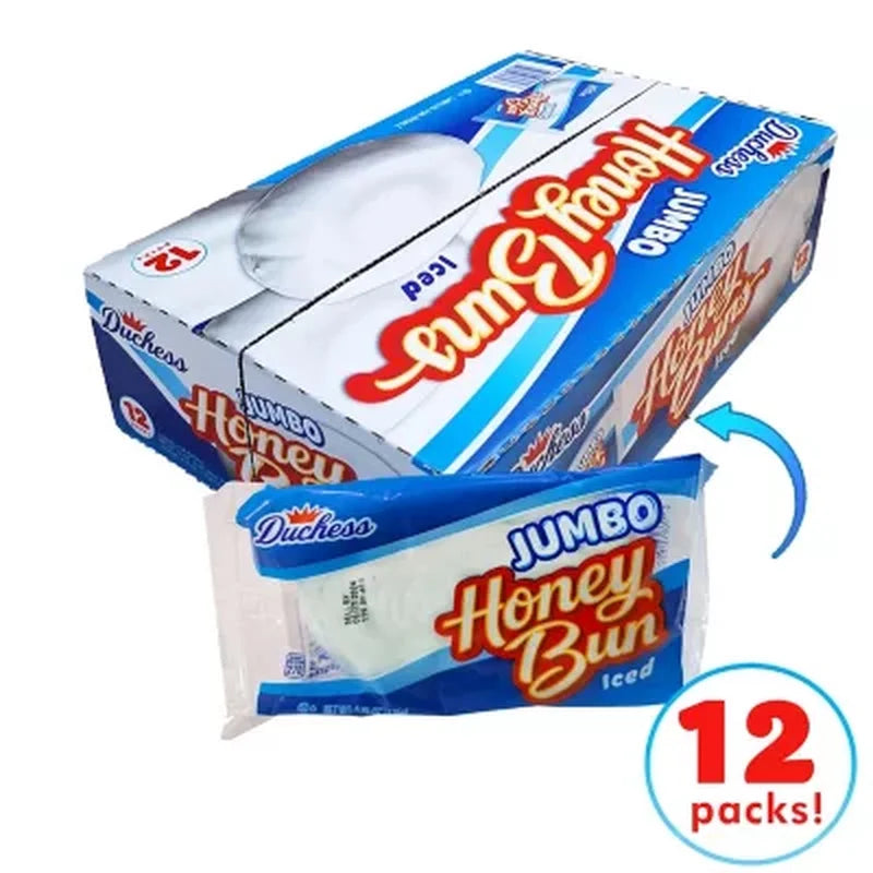 Jumbo White Iced Honey Buns 4.75 Oz., 12 Pk.