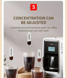 LCD Display, Automatic Drip Coffee Machine With Grind, HAUSWIRT Coffee Maker With Grinder, Grind And Brew Coffee Maker, Compatible For Bean Ground Coffee And Tea