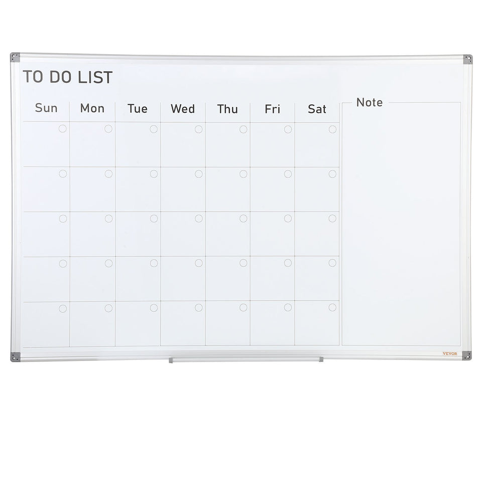Calendar Whiteboard, 36 X 24 Inches Magnetic Dry Erase Calendar Board, Monthly Planner Whiteboard For Wall, 1 Magnetic Erase & 2 Dry Erase Marker & Movable Tray For Restaurant Office Home School
