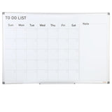 Calendar Whiteboard, 36 X 24 Inches Magnetic Dry Erase Calendar Board, Monthly Planner Whiteboard For Wall, 1 Magnetic Erase & 2 Dry Erase Marker & Movable Tray For Restaurant Office Home School