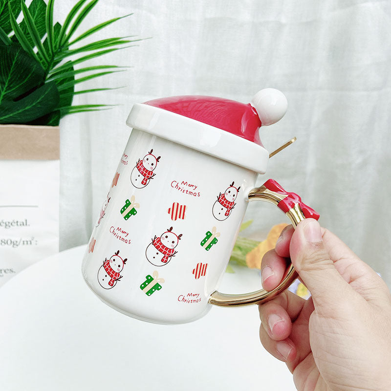Lid Spoon Office Creative Cute Coffee Cup Home