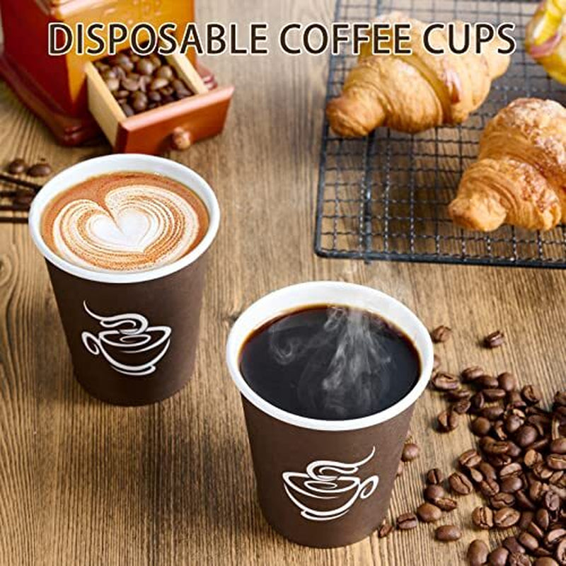 400 Pack 8Oz Paper Cups Disposable Coffee Cups Hot/Cold Drinking Cups