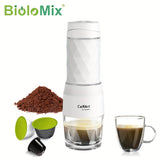 Biolomix Portable Coffee Machine - Hand-Press Espresso Maker with 3-in-1 Functionality, Compact Travel & Picnic Coffee Maker, Durable Plastic, No Electricity Needed, Portable Coffee Maker, Picnic Coffee Equipment, Modern Coff