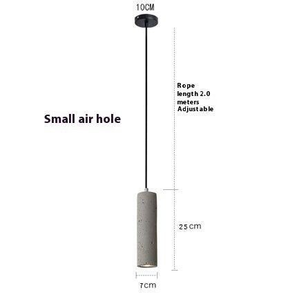 Cement Industrial Style Bedroom Bedside Lamp Creative Nordic Restaurant Water Pipe Small Droplight