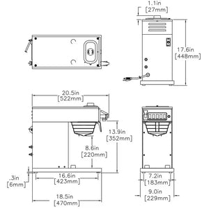 12 Cup Automatic Commercial Thermal Coffee Brewer