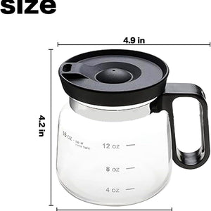 16 Oz Glass Coffee Cup Coffee Pot Style