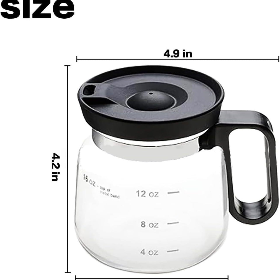 16 Oz Glass Coffee Cup Coffee Pot Style