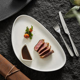 Ceramic Round Triangle Belt Saucer Dish Special Steak Plate For Western Restaurant