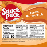 Butterscotch Pudding, Lunchbox Snack, 3.25 Oz Pudding Cups, 4 Count