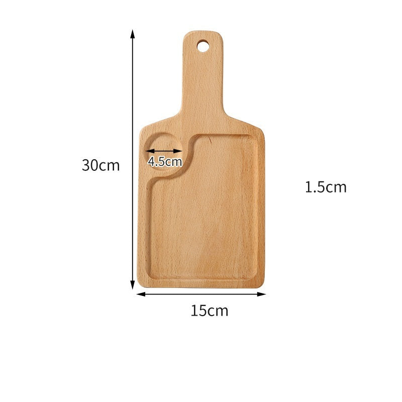 Coffee Restaurant Creative Food Wooden Handle Tray